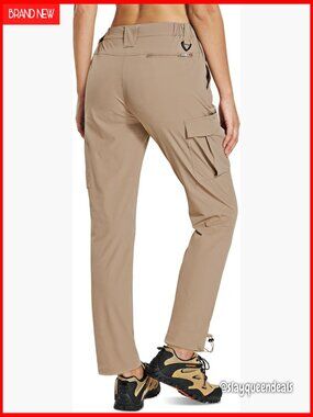 Quick Dry Water Resistant Cargo Pants with 7 Pockets & Adjustable Ankle Cuffs